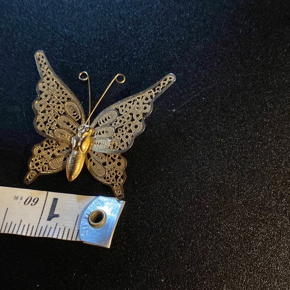 Dainty Goldtone Butterfly Pin - Picture 5 of 7